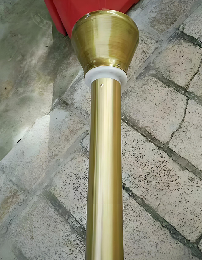 Tiang bendera pengangkat kerucut engkol tangan tahan korosi Titanium Tiang bendera pengangkat kerucut engkol tangan tahan korosi Titanium