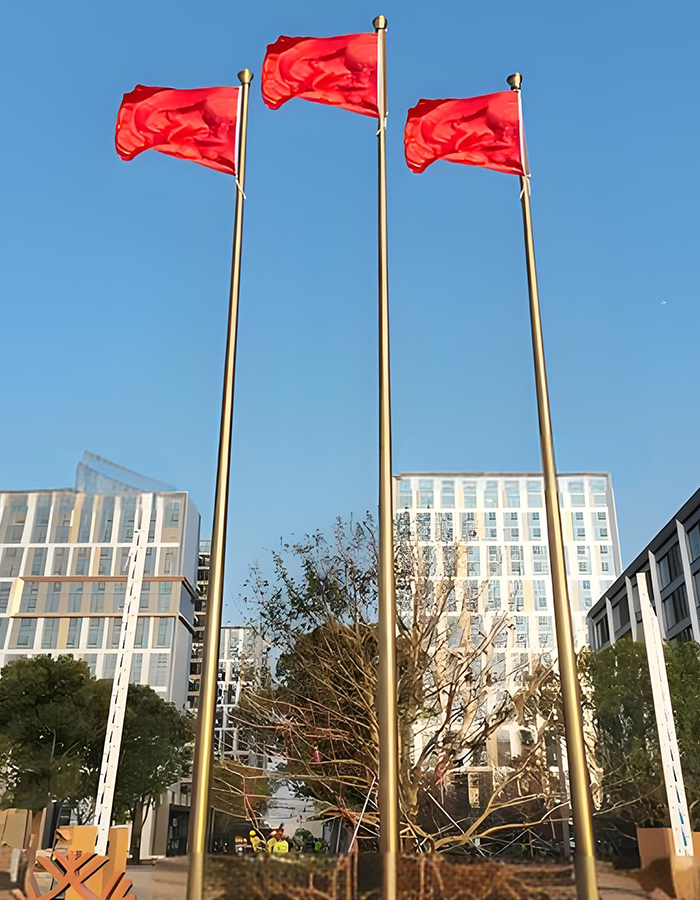 Tiang bendera pengangkat cerdas berbentuk kerucut titanium kelas atas Tiang bendera pengangkat cerdas berbentuk kerucut titanium kelas atas